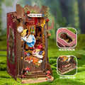 Kits Robotime Book Nook Fall into Wonder, Kit de Casa en Miniatura con Luces, Rompecabezas, Decoración para Estantería, Regalo