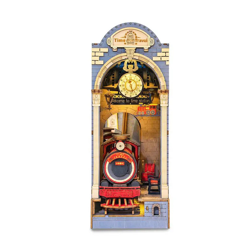 Robotime Rolife-Nooks de libros, serie de historias en libros, 4 tipos, muebles de casa en miniatura de madera DIY, Sakura Densya TGB01, envío directo