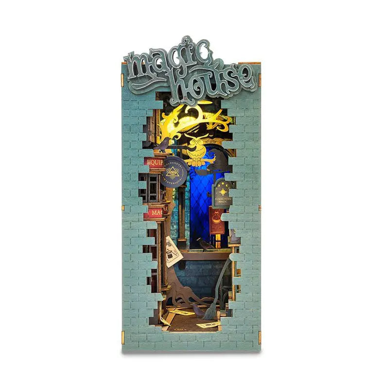 Robotime Rolife-Nooks de libros, serie de historias en libros, 4 tipos, muebles de casa en miniatura de madera DIY, Sakura Densya TGB01, envío directo