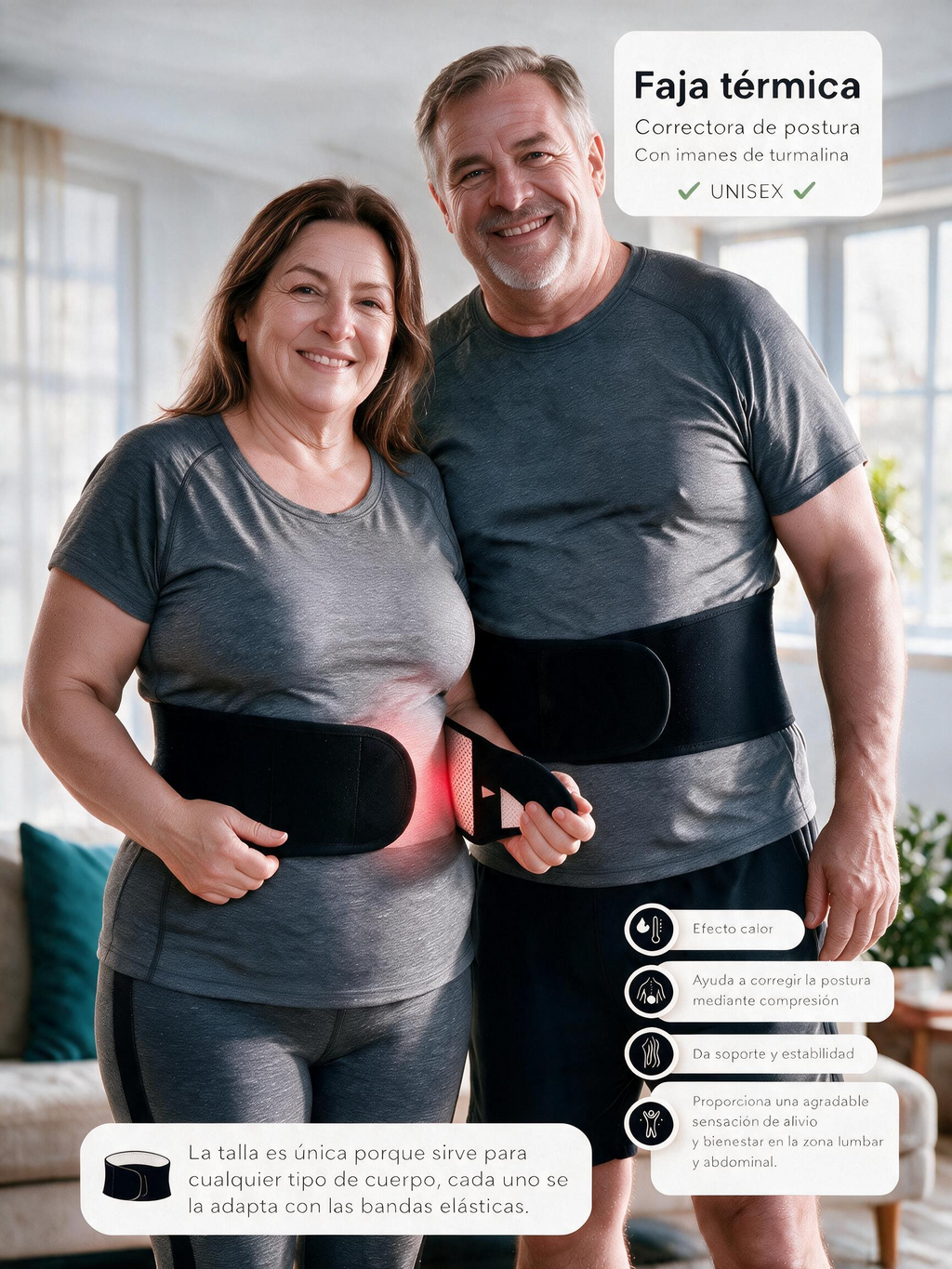 Faja lumbar térmica UNISEX