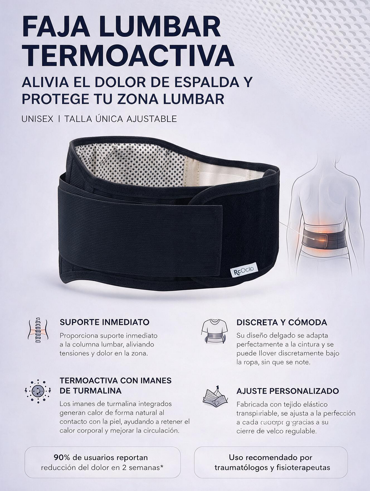 Faja lumbar térmica UNISEX