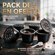 Cargar imagen en el visor de la galería, Pack 5 cápsulas de café reutilizables
